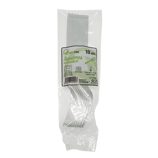 TENEDOR REUT.TRASPARENTE PACK-10