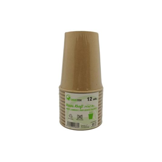 VASO CARTON 236CC GREENTEK 12U