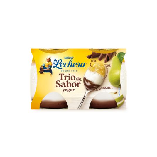 YOG.LA LECHERA TRIO DE SABOR PERA-CHOC 2