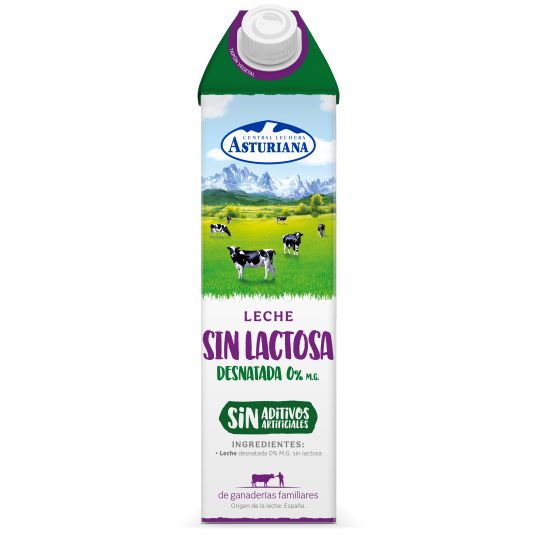 LECHE DESNATADA S/LACTOSA ASTURIANA 1L