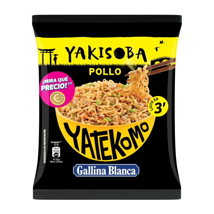 YAKISOBA POLLO BOLSA GALLINA BLANCA 93G