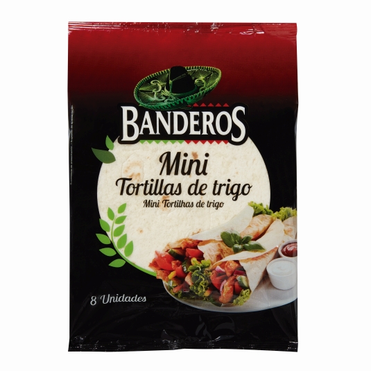 TORTILLA MINI TRIGO BANDEROS 8U