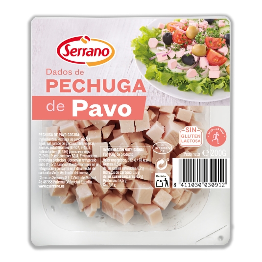 PECHUGA PAVO DADOS SERRANO 200G