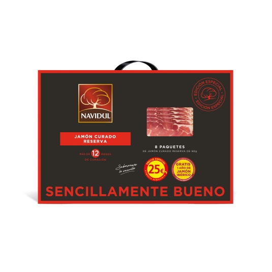 MALETIN JAMON RESERVA NAVIDUL 8X80G