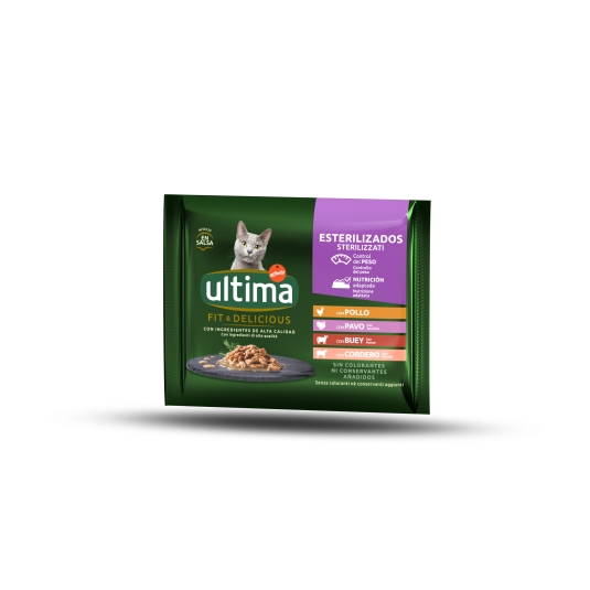 ULTIMA CAT FIT&DELICIOS CARNE 4X85G