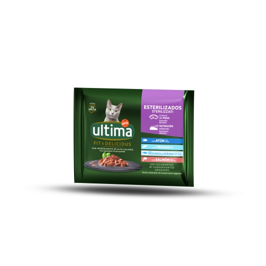 ULTIMA CAT FIT&DELICIOUS PESCADO 4X85G