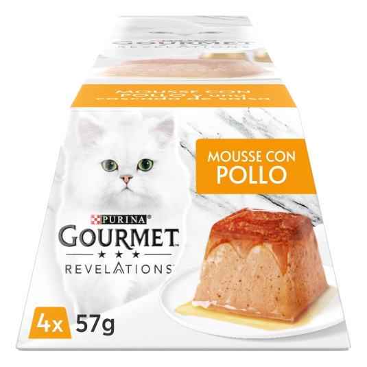 GOURMET REVELATIONS MOUSSE C/POLLO 4X57G