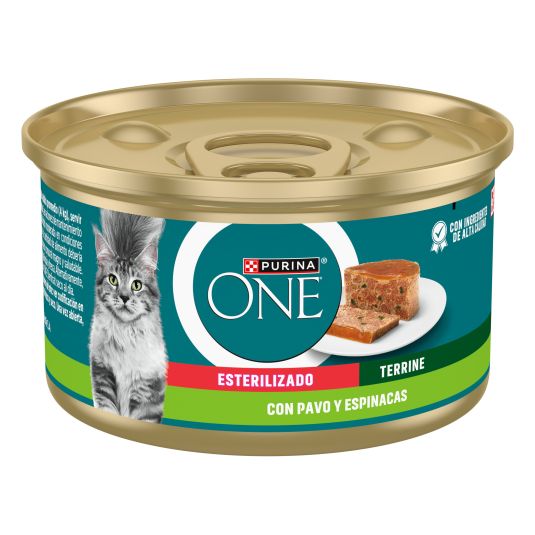 ONE CAT STERILCAT PAVO/ESPINACAS 85G