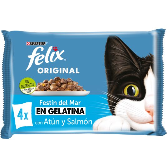 ALIMENTO GATO FELIX FESTIN PESCADO 4X85G