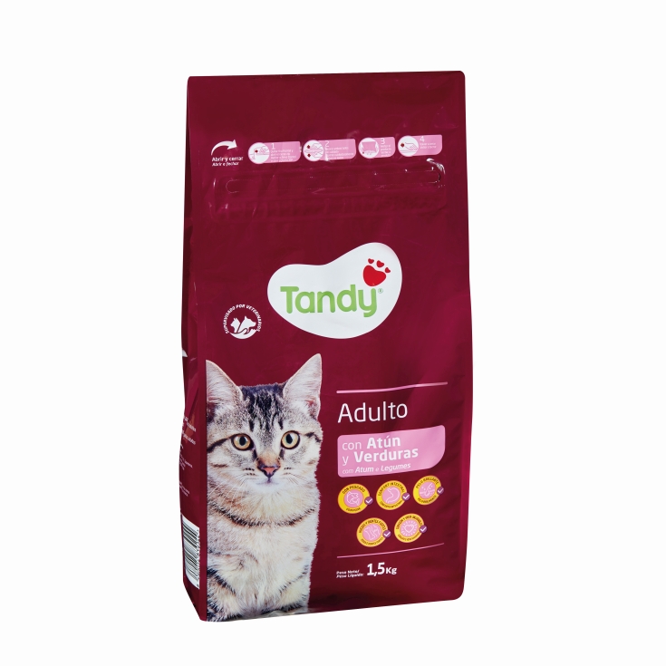 ALIMENTO GATOS ATUN Y VERDURA TANDY 1.5K