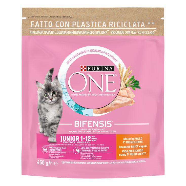 ALIMENTO GATO ONE JUNIOR POLLO/CER.450G