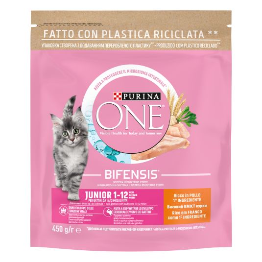 ALIMENTO GATO ONE JUNIOR POLLO/CER.450G