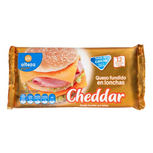 QUESO FUNDIDO CHEDDAR LONCHAS ALTEZA 12U