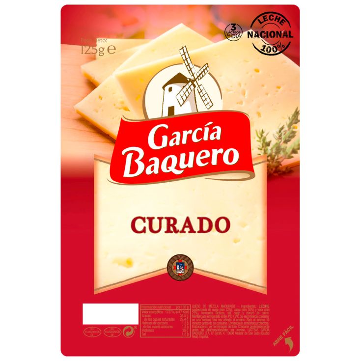 QUESO CURADO LONCHAS G.BAQUERO 125G