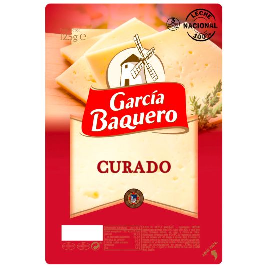 QUESO CURADO LONCHAS G.BAQUERO 125G