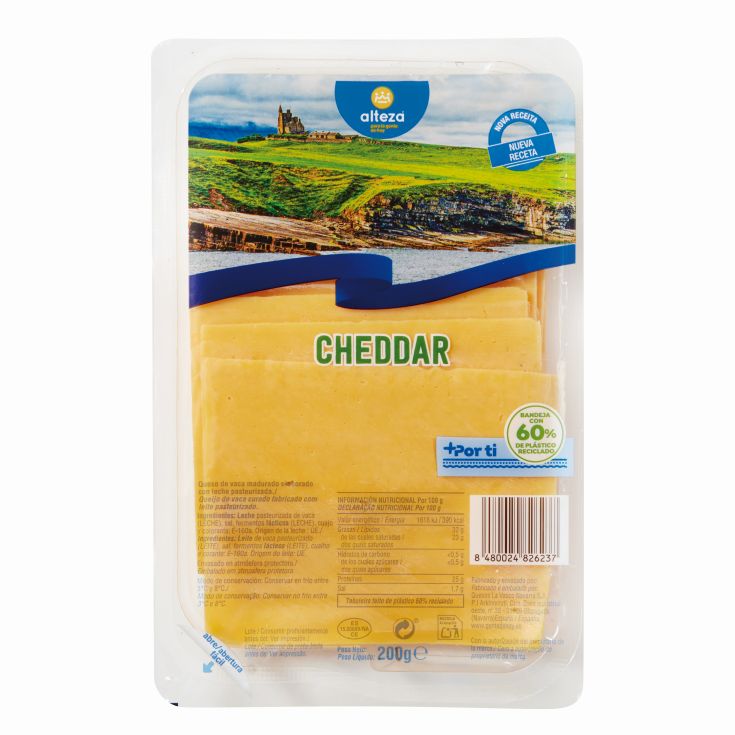 QUESO CHEDDAR LONCHAS ALTEZA 200G