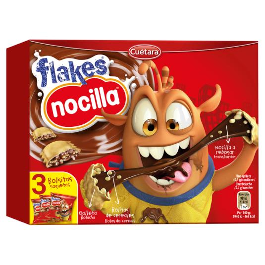 GALLETAS FLAKES NOCILLA CUETARA 105G