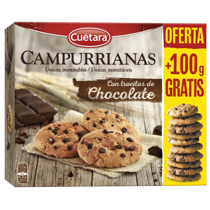 GALLETAS C/CHOCO CAMPURRIANAS 350G+100G