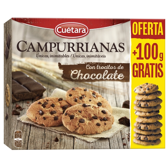 GALLETAS C/CHOCO CAMPURRIANAS 350G+100G