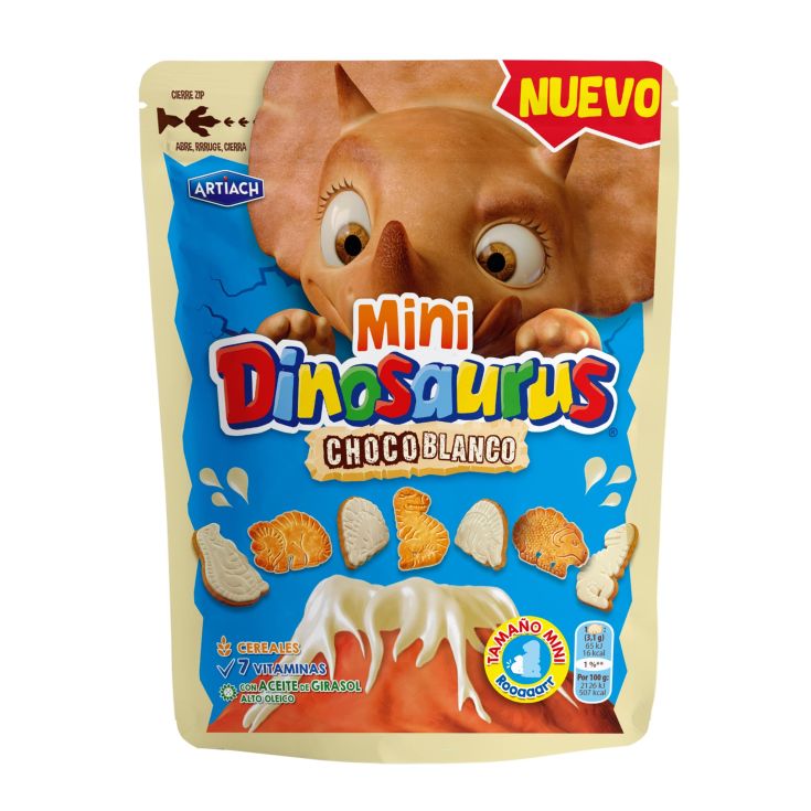 GALL.MINI DINOSAURUS CHOCO BLANCO