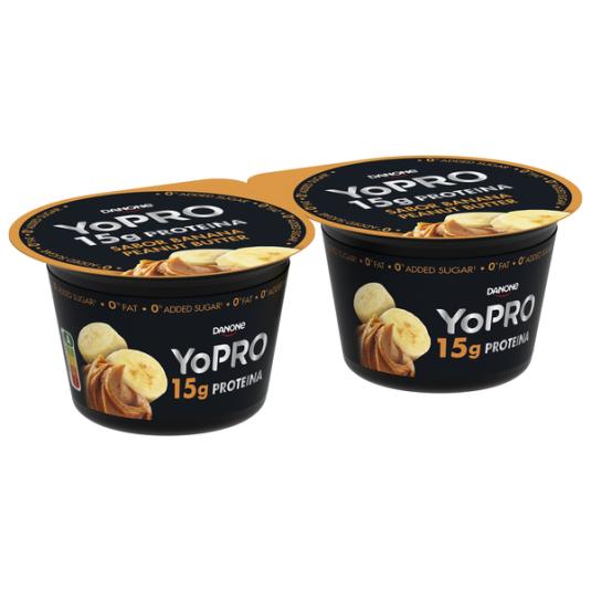 YOPRO PLATANO MANTEQ.CACAHUETE 2UDS