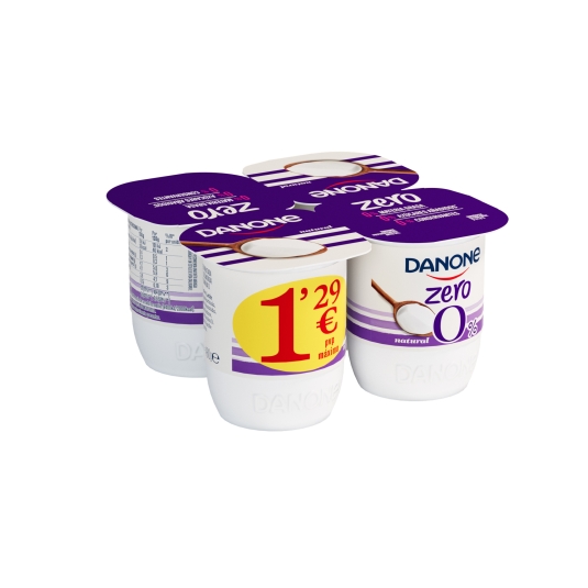 YOGUR NATURAL ZERO DANONE 4U