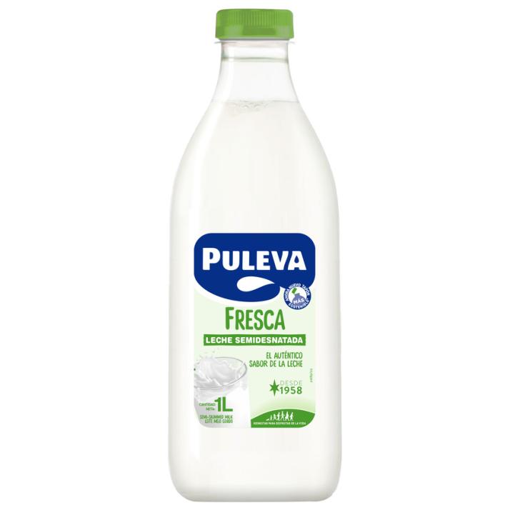 Puleva Leche semidesnatada sin lactosa Botella 1 lt