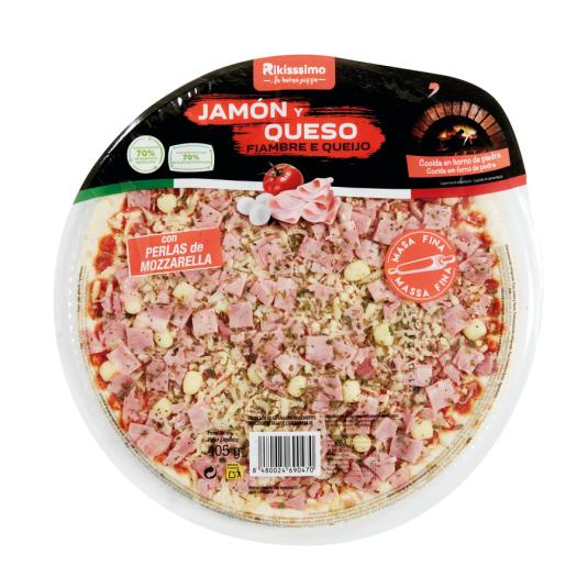 PIZZA JAMON Y QUESO RIKISSSIMO 405 GRS