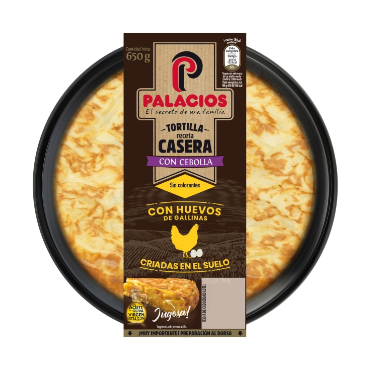 TORTILLA PATATAS C/CEBOLLA PALACIOS 650G