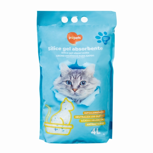 PERLAS GEL ABSORBENTE GATOS POPETS 4L