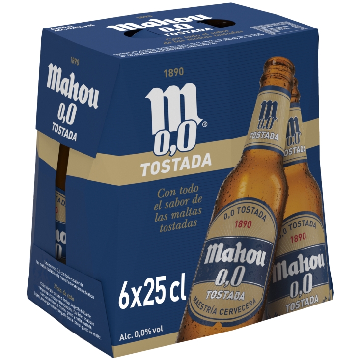 CERV.MAHOU 0,0 TOSTADA 1/4 P-6