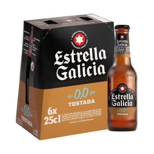 CERV.ESTRELLA GALICIA 0,0% TOSTADA P-6
