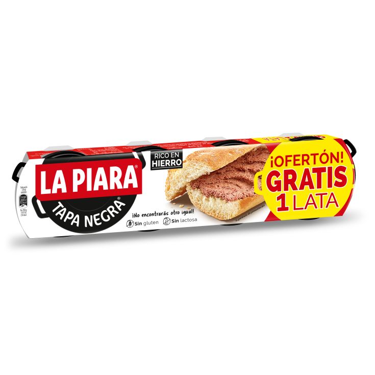 PATE LA PIARA TAPA NEGRA 3+1GRATIS