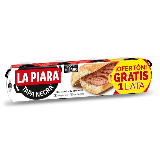 PATE LA PIARA TAPA NEGRA 3+1GRATIS
